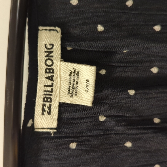 Billabong Long Sleeve Mini Polka Dot Dress - Picture 3 of 14